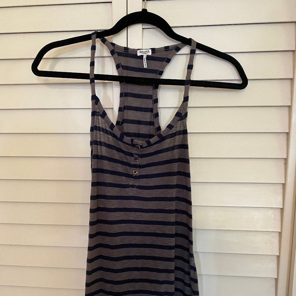 Splendid / Blue and Grey Stripped Tank / Gently worn